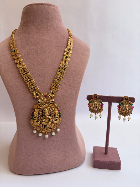 Lord Ganesh Antique Temple Jewellery