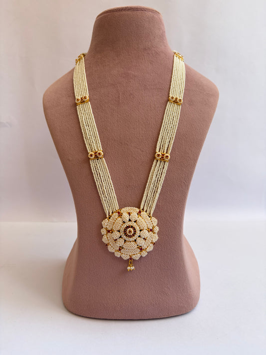 Vintage Pearl Mala Gold Plated Set