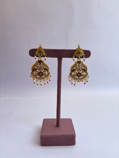 Rotal Gold Plated Pearl Long Mala Set