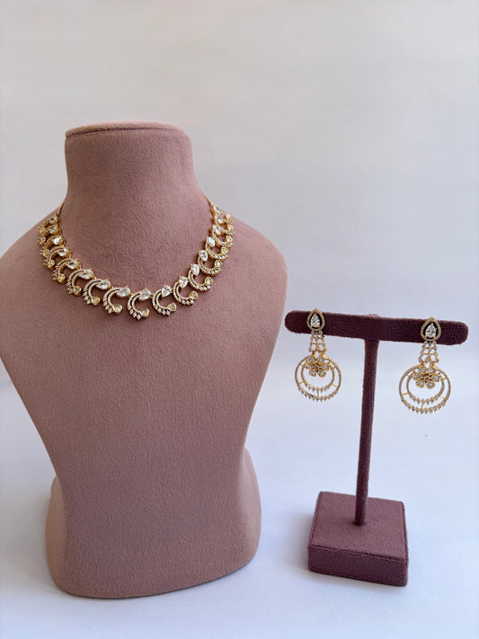 Designer Mossanite Kundan Choker