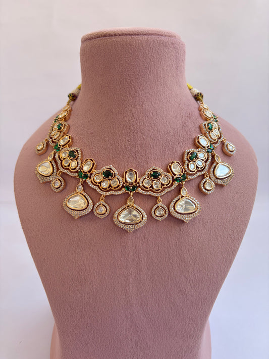 Emerald Moissanite Statement Necklace