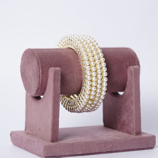 Royal Pearl Glow Designer Bangles (Piece of 4)