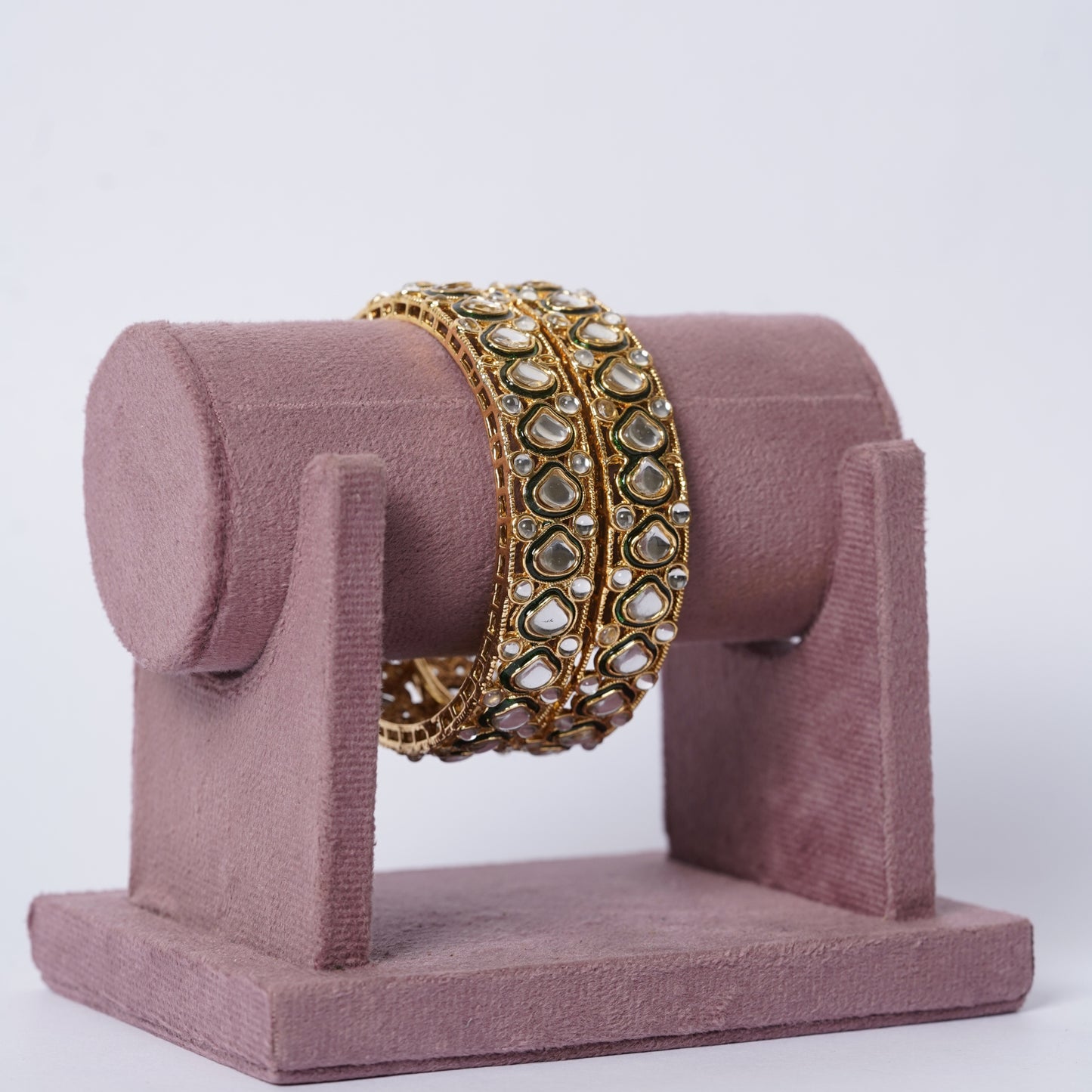 Heritage Polki Heartline Designer Bangles