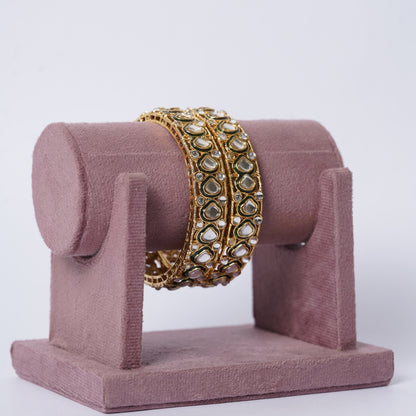 Heritage Polki Heartline Designer Bangles
